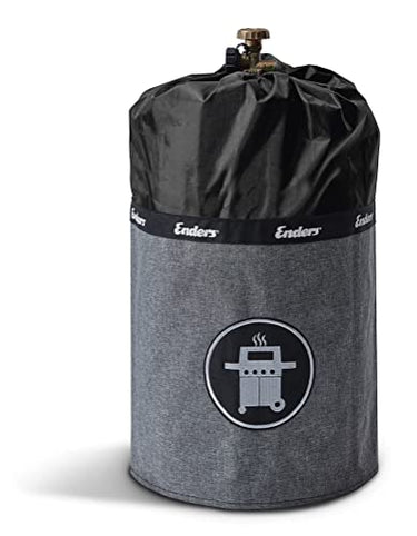 Enders Gasflaschenhülle Style Black 5117, Gasflasche Grill-Abdeckung 11 kg, Keine Rostränder durch Silikonfüße, feuerfest, UV-Schutz im Sale